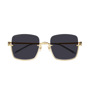 Gucci GG1279S-001 - Ochelari de soare Femei, Auriu, Pătrați Semi-Rimless, 54