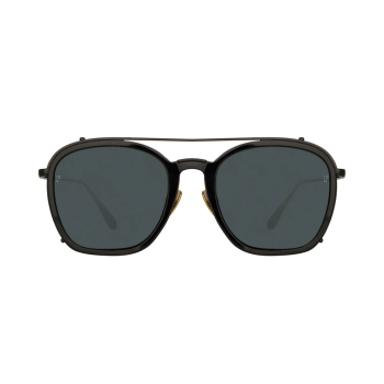 Linda Farrow LFL1359C1SUN - Ochelari de soare Bărbați, Gri (Nickel), Pătrați, 54-20-145