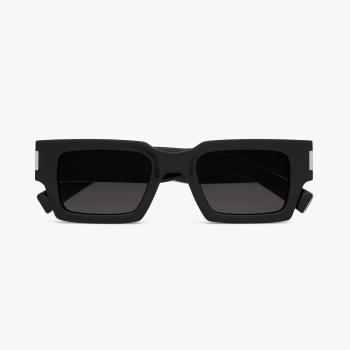 Saint Laurent SL 572 – Ochelari de soare Unisex, Negru/Crystal, Pătrat, 50 mm